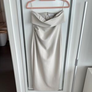 Aritzia strapless Cream Dress